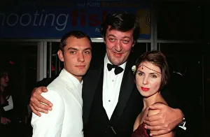 Jude Law Sadie Frost and Stephen Fry at Oscar Wilde film premiere in London 1997 Jude Law Sadie Frost and Stephen Fry at Oscar Wilde film premiere in London 1997