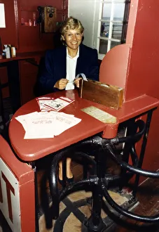 Judith Barker greets travellers with a smile at the ticket office of the Cliff Ride at Judith Barker greets travellers with a smile at the ticket office of the Cliff Ride at