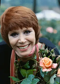 Judy Carne standing next to roses July 1979 Judy Carne standing next to roses July 1979
