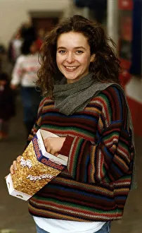 Julia Sawalha Actress who stars in Absolutely Fabulous wearing Large Knitted Julia Sawalha Actress who stars in Absolutely Fabulous wearing Large Knitted