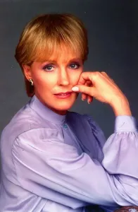 Julie Andrews May 1990 Lilac blouse hand to face Julie Andrews May 1990 Lilac blouse hand to face