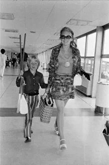 Juliet Mills and her son Sean at Heathrow Airport for New York Juliet Mills and her son Sean at Heathrow Airport for New York