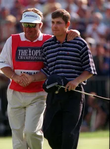 Justin Leonard Wins the 126th Royal Troon golf Open July 1997 shakes hands with his Justin Leonard Wins the 126th Royal Troon golf Open July 1997 shakes hands with his