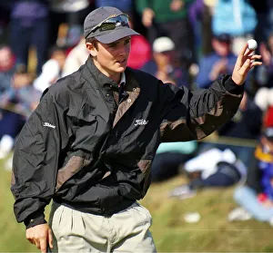 Justin Rose acknowledges the crowd during the third round of the Open Golf Championship Justin Rose acknowledges the crowd during the third round of the Open Golf Championship