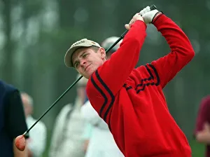 Justin Rose Golfer Open Golf Championship 1999 Carnoustie plays shot in practice Justin Rose Golfer Open Golf Championship 1999 Carnoustie plays shot in practice