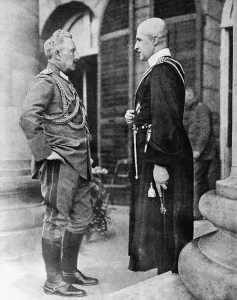 Kaiser Wilhelm II gives audience to the Hetman of the Ukraine, General Storopadski Kaiser Wilhelm II gives audience to the Hetman of the Ukraine, General Storopadski
