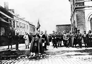Kaiser Wilhelm II seen here reviewing the Prussian Guards Division at Marles in the Somme Kaiser Wilhelm II seen here reviewing the Prussian Guards Division at Marles in the Somme