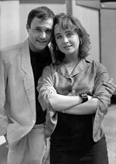 Karl Howman who plays Jacko in the situation comedy series Brush Strokes with Lysette Karl Howman who plays Jacko in the situation comedy series Brush Strokes with Lysette