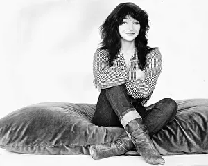 Kate Bush Singer Sitting On A Giant Cushion September 1983 Kate Bush Singer Sitting On A Giant Cushion September 1983