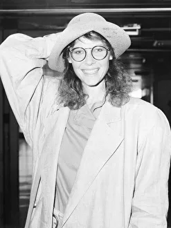Kate Capshaw actress arriving at Heathrow Airport June 1984 Kate Capshaw actress arriving at Heathrow Airport June 1984