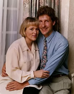 Images Dated 30th September 1993: Kathryn Holloway TV Presenter With Husband Andy Watts