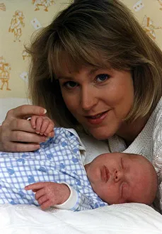 Kathryn Holloway TV Presenter of UK Livings Agony Programme with baby son James Holloway Kathryn Holloway TV Presenter of UK Livings Agony Programme with baby son James Holloway