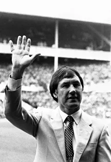 Keith Burkinshaw Tottenham Hotspur manager 1984 waves to the White Hart Lane fans Keith Burkinshaw Tottenham Hotspur manager 1984 waves to the White Hart Lane fans