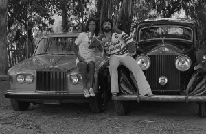 Keith Moon and Alice Cooper in USA with their classic rolls royce motor cars msi Keith Moon and Alice Cooper in USA with their classic rolls royce motor cars msi