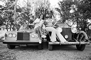 Keith Moon, drummer of The Who rock group and American rock star Alice Cooper pose with Keith Moon, drummer of The Who rock group and American rock star Alice Cooper pose with
