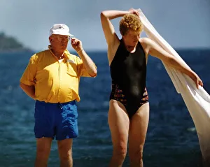 Ken Morley Actor In A Carribean Sunspot Of St Kitts With Mystery Woman Ken Morley Actor In A Carribean Sunspot Of St Kitts With Mystery Woman