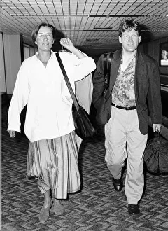 Kenneth Branagh Actor and actress wife Emma Thompson arrive at Heathrow Airport after Kenneth Branagh Actor and actress wife Emma Thompson arrive at Heathrow Airport after