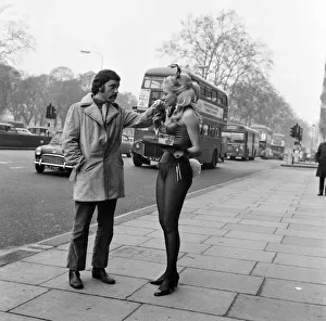 Kenneth Cope being chased down Park Lane by Jennifer Watts Kenneth Cope being chased down Park Lane by Jennifer Watts