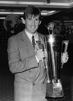 Kenny Dalglish of Liverpool with Manager of Year Cup 1986 Kenny Dalglish of Liverpool with Manager of Year Cup 1986