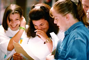 Kenton School pupils get their GCSE results. Michelle Barratt, 16, centre Kenton School pupils get their GCSE results. Michelle Barratt, 16, centre