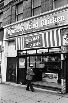 Kentucky Fried Chicken at 243 Finchley Road London.11th January 1981 Kentucky Fried Chicken at 243 Finchley Road London.11th January 1981