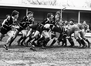 Kerry Williams, Pontypridd RFU Player, Match Action, Circa August 1985 Kerry Williams, Pontypridd RFU Player, Match Action, Circa August 1985