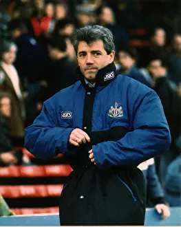 Kevin Keegan Manager of Newcastle United Football Club seen walking along the touchline Kevin Keegan Manager of Newcastle United Football Club seen walking along the touchline