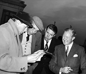 Kevin McClory, film producer, with John Huston, director Kevin McClory, film producer, with John Huston, director