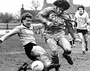 Images Dated 17th March 1984: Kim Casey (left) of AP Leamington, they are playing against Bangor, 17th March 1984
