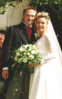 Kim Wilde Actress Singer with her new husband actor Hal Fowler outside St Giles church at Kim Wilde Actress Singer with her new husband actor Hal Fowler outside St Giles church at