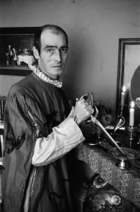 King of the Witches, Alex Sanders at his home in Notting Hill, London King of the Witches, Alex Sanders at his home in Notting Hill, London