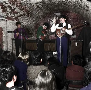 The Kinsley's in action at the Cavern Club, in Matthew Street, Liverpool The Kinsley's in action at the Cavern Club, in Matthew Street, Liverpool