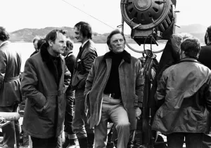 Kirk Douglas American actor on film set in Oban 1971 Kirk Douglas American actor on film set in Oban 1971