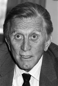 Kirk Douglas April 1987 at the Grosvenor House Hotel fot daily mirror interview with Kirk Douglas April 1987 at the Grosvenor House Hotel fot daily mirror interview with