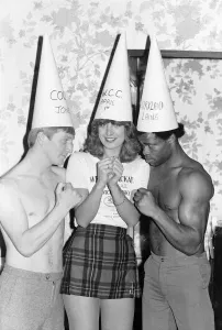 Kirkland Laing left seen here with his opponent Colin Jones and Whyte Kirkland Laing left seen here with his opponent Colin Jones and Whyte