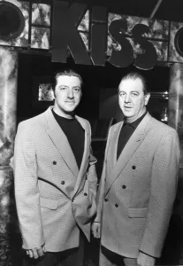 Kiss Nightclub managers Graeme Davies and John Davies (Right) 16th November 1992 Kiss Nightclub managers Graeme Davies and John Davies (Right) 16th November 1992