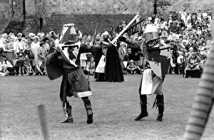 Knights jousting at Alnwick Castle in August 1985 Knights jousting at Alnwick Castle in August 1985