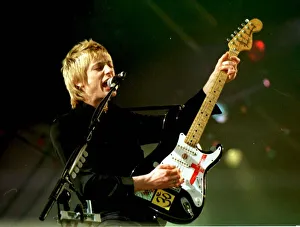Kula Shaker singer Crispen Mills July 1997 singing at T in the Park Kinross Kula Shaker singer Crispen Mills July 1997 singing at T in the Park Kinross