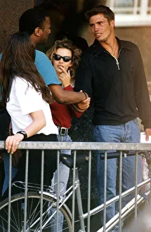 Kylie Minogue the singer and actress with her boyfriend Zane Kylie Minogue the singer and actress with her boyfriend Zane