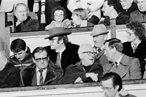 Labour leader Michael Foot at a football match between Watford and Plymouth Labour leader Michael Foot at a football match between Watford and Plymouth