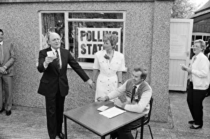 Labour leader Neil Kinnock and his wife Glenys go to cast their vote in the 1987 general Labour leader Neil Kinnock and his wife Glenys go to cast their vote in the 1987 general
