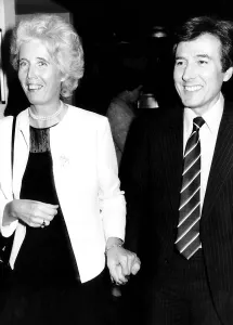 Lady Falkender Ex-Secretary of Harold Wilson at a movie Premiere with Mark Gilbert 1990 Lady Falkender Ex-Secretary of Harold Wilson at a movie Premiere with Mark Gilbert 1990