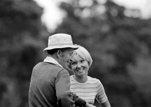 Lady golfer Susan Downer playing with Bing Crosby August 1976 Lady golfer Susan Downer playing with Bing Crosby August 1976