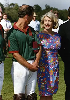 Lady Kanga Tryon talks to Prince Charles at a Polo Match November 1993 Lady Kanga Tryon talks to Prince Charles at a Polo Match November 1993