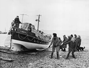 Images Dated 29th January 1970: The 'Lady Launchers'of Dungeness, Kent, have - by tradition - for generations