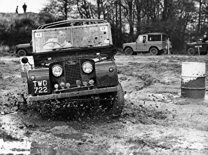 The Land Rover automobile, on a test drive at Eastnor Castle, Herefordshire, in 1962 The Land Rover automobile, on a test drive at Eastnor Castle, Herefordshire, in 1962