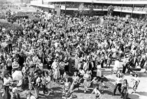 A large crowd enjoying the spring weather in Peterlee in 1978 A large crowd enjoying the spring weather in Peterlee in 1978