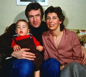 Larry Lamb with his wife and son February 1981 Larry Lamb with his wife and son February 1981