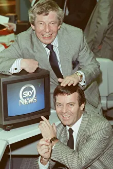 The launch of Sky TV. Tony Blackburn and Derek Jameson. 5th February 1989 The launch of Sky TV. Tony Blackburn and Derek Jameson. 5th February 1989