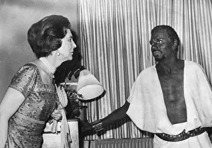 Laurence Olivier in costume for production of Othello with Princess Marina in his Laurence Olivier in costume for production of Othello with Princess Marina in his